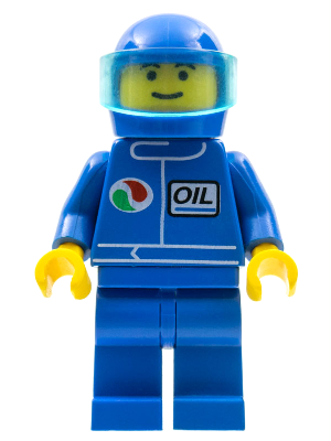 LEGO Minifiguur Octan - Blue Oil, Blue Legs, Blue Helmet, Trans-Light Blue Visor (oct023) — LEGO te koop op BrickVillage