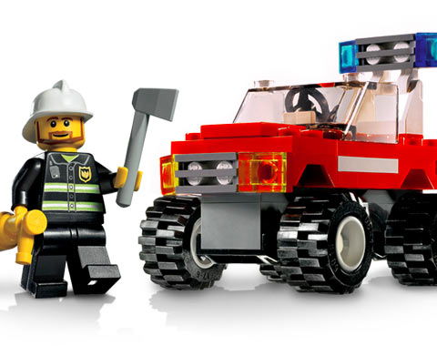 LEGO 7241 Fire Car With instructions - No box
