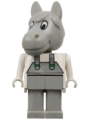 LEGO Minifiguur Fabuland Horse - Harry Horse, Light Gray Head and Overalls (fab6c) — LEGO te koop op BrickVillage