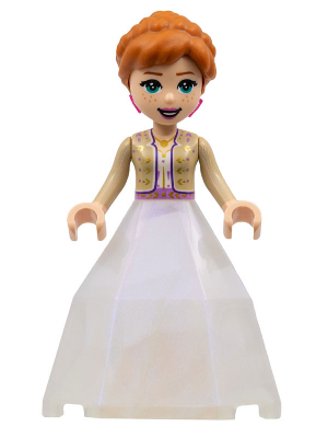 LEGO Minifiguur Anna - Diamond Dress Container Bottom (dp147)
