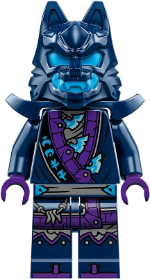 LEGO Minifiguur Wolf Mask Warrior / Wolf Mask Claw Warrior - Dark Blue and Dark Azure Mask, Shoulder Armor (njo0851) — LEGO te koop op BrickVillage