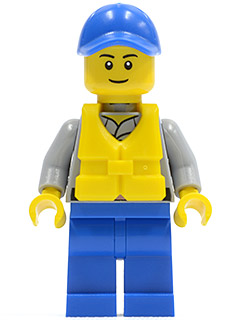 LEGO Minifiguur Coast Guard City - Crew Member, Blue Cap with Hole (cty0424) — LEGO te koop op BrickVillage