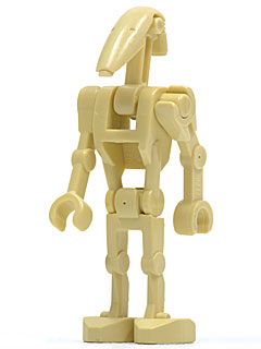 LEGO Minifiguur Battle Droid - Tan, Angled Arm and Straight Arm (sw0001c) — LEGO te koop op BrickVillage