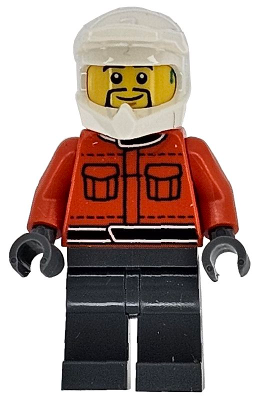 LEGO Minifiguur Formula 1 Pit Crew Member - Male, Reddish Orange Racing Suit with Pockets, Dark Bluish Gray Legs, White… — LEGO te koop op BrickVillage