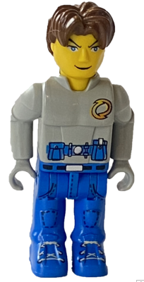 LEGO Minifiguur Jack Stone - Gray Jacket, Blue legs (js004) — LEGO te koop op BrickVillage