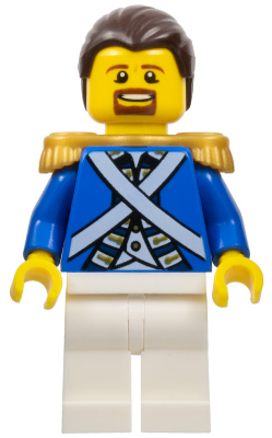 LEGO Minifiguur Bluecoat Sergeant 1 - Brown Moustache and Goatee (pi150) — LEGO te koop op BrickVillage