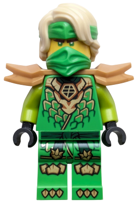 LEGO Minifiguur Lloyd - Dragons Rising, Tunic with Dragon Head, Hair, Wide Pearl Gold Shoulder Armor (njo1041) — LEGO te koop op BrickVillage