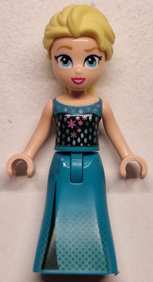 LEGO Minifiguur Elsa - Dark Turquoise Dress and Dark Green Halter Top (dp190)