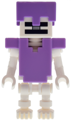 LEGO Minifiguur Skeleton, Minecraft - Medium Lavender Armor and Helmet (min253) — LEGO te koop op BrickVillage