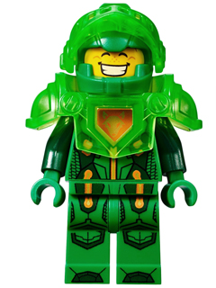 LEGO Minifiguur Aaron Fox - Trans-Bright Green Visor and Armor (Ultimate Aaron) (nex021) — LEGO te koop op BrickVillage
