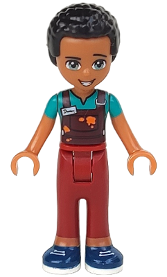 LEGO Minifiguur Friends Dean - Dark Red Trousers, Dark Turquoise Overalls Top (frnd0262) — LEGO te koop op BrickVillage