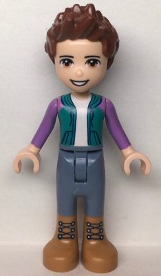 LEGO Minifiguur Friends Ethan - Sand Blue Trousers, Dark Turquoise Hoodie (frnd0538) — LEGO te koop op BrickVillage