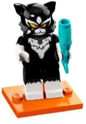 LEGO col18-12 col18 Cat Costume Girl, Series 18 (Complete Set with Stand and Accessories) — LEGO te koop op BrickVillage