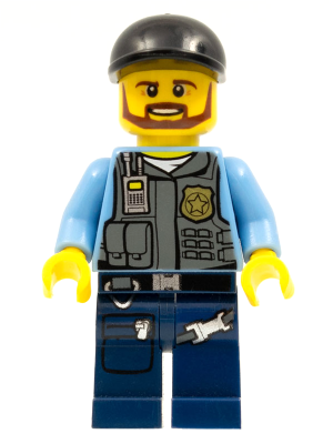 LEGO Minifiguur Police - LEGO City Undercover Elite Police Officer 1 - Brown Beard (cty0360) — LEGO te koop op BrickVillage