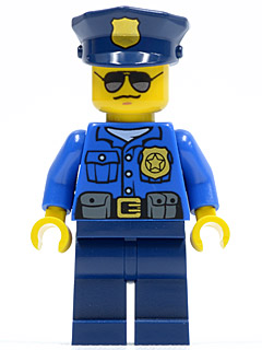 LEGO Minifiguur Police - City Officer, Gold Badge, Police Hat, Sunglasses (cty0450) — LEGO te koop op BrickVillage