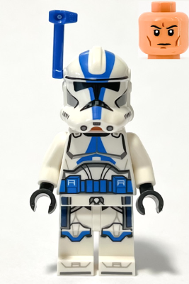 LEGO Minifiguur Clone Trooper Officer, 501st Legion (Phase 2) - White Arms, Blue Rangefinder, Nougat Head, Helmet with … — LEGO te koop op BrickVillage