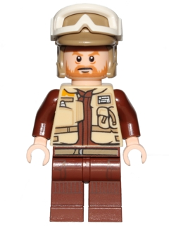 LEGO Minifiguur Rebel Trooper - White Goggles, Dark Tan Helmet, Medium Nougat Beard (Corporal Rostok) (sw0804) — LEGO te koop op BrickVillage