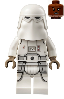 LEGO Minifiguur Snowtrooper - Male, Printed Legs, Dark Tan Hands, Reddish Brown Head, Grimace (sw1179) — LEGO te koop op BrickVillage