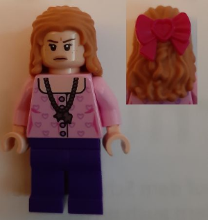 LEGO Minifiguur Lavender Brown - Bright Pink Blouse (hp226) — LEGO te koop op BrickVillage