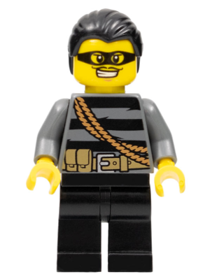 LEGO Minifiguur Police - City Burglar, Black Hair, Mask (cty0363) — LEGO te koop op BrickVillage