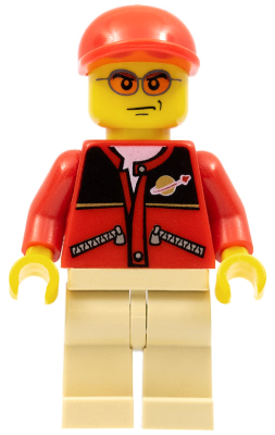 LEGO Minifiguur Red Jacket with Zipper Pockets and Classic Space Logo, Tan Legs, Red Short Bill Cap (cty0129a) — LEGO te koop op BrickVillage