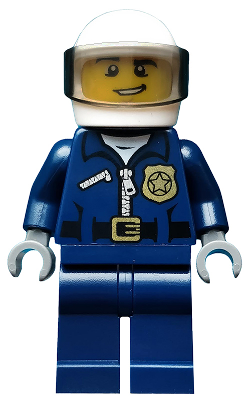 LEGO Minifiguur Police - City Motorcycle Officer, Lopsided Grin (cty0484) — LEGO te koop op BrickVillage