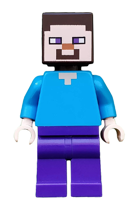 LEGO Minifiguur Steve (Light Nougat) - Dark Purple Legs (min009) — LEGO te koop op BrickVillage
