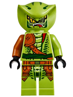 LEGO Minifiguur Lasha - Rebooted, Serpentine Snake Scout, Lime with Dark Orange Armor Coverings (njo0206) — LEGO te koop op BrickVillage