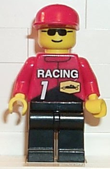LEGO Minifiguur Racing Team 1, Red Cap (rac002) — LEGO te koop op BrickVillage