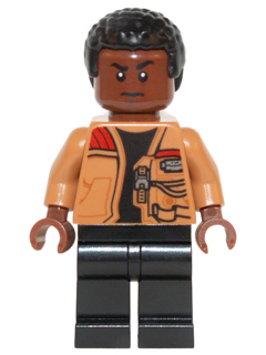 LEGO Minifiguur Finn - Medium Nougat Jacket, Black Legs (sw0676) — LEGO te koop op BrickVillage