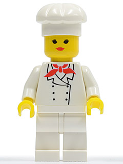 LEGO Minifiguur Chef - White Legs, Female (chef006) — LEGO te koop op BrickVillage
