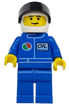 LEGO Minifiguur Octan - Blue Oil, Blue Legs, White Helmet, Black Visor (oct022) — LEGO te koop op BrickVillage
