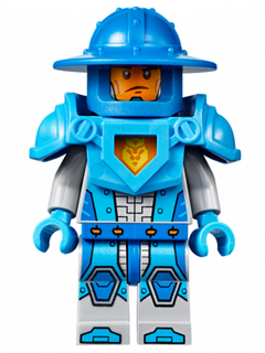 LEGO Minifiguur Royal Soldier / King's Guard - Blue Helmet with Broad Brim, Dark Azure Armor and Hands (nex019) — LEGO te koop op BrickVillage